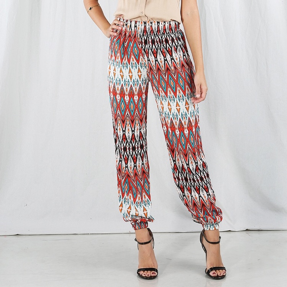 Papaya | Boho Jogger Pants | M